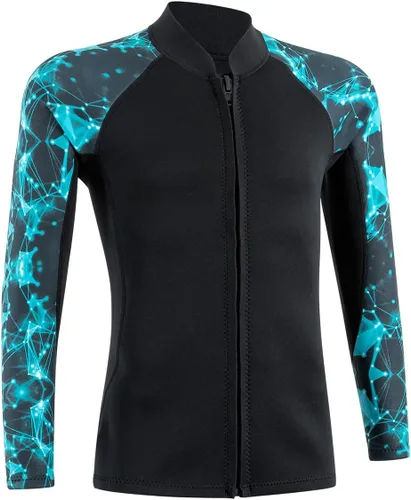 Miniatura 8 de Traje de neopreno de 0.079 pulgadas (0.079 in), chaqueta térmica de manga larga, traje de buceo para hombres y mujeres, buceo, surf, natación
