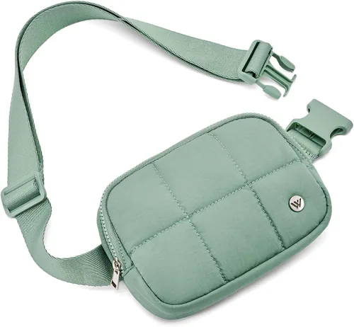 Miniatura 122 de WESTBRONCO Riñoneras para mujeres y hombres, bolsa para cinturón con bolsillos con cremallera, riñoneras modernas, bolsas cruzadas ligeras de 1