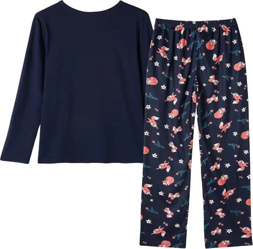 Miniatura 2 de Vopmocld Conjuntos de pijama de algodón de manga larga para niñas jóvenes, ropa de dormir y camisas