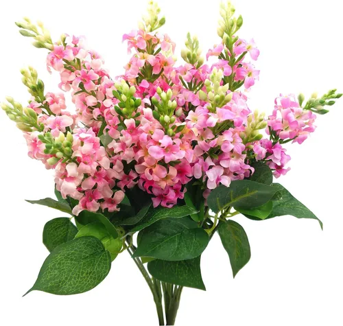 Flores Artificiales Falsas de Seda Plástico Arreglo de Plantas para Decoraciones de Hogar Interior Exterior Jardín Boda Mesa Jarrón Flores Falsas de