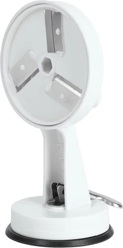 KitchenCraft Rotary Runner - Cortador de frijoles (9.1 in, con ventosa, en caja de regalo, acero inoxidable y plástico, blanco/negro)