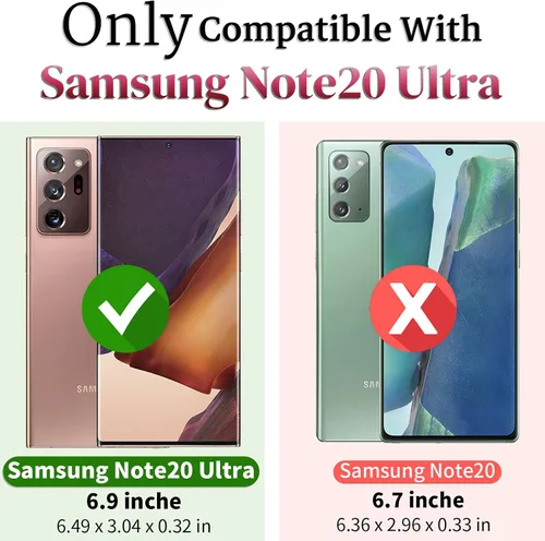 Miniatura 2 de Funda para Galaxy Note 20 Ultra con protector de pantalla: [grado militar de 20 pies probada en caídas] anillo a prueba de golpes - Samsung Galaxy