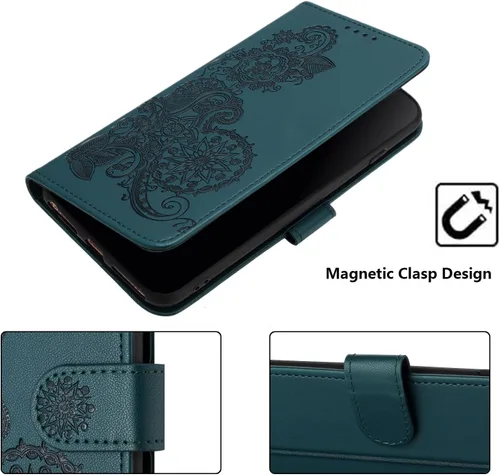 Miniatura 5 de Funda compatible con Redmi Note 12 Pro Plus 5G, compatible con Redmi Note 12 Discovery 5G, funda magnética con tapa para teléfono, color verde