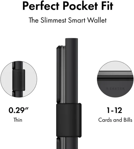 Miniatura 32 de Ekster Aluminum Cardholder Wallet for Men Metal Wallets with RFID Blocking Layer Slim & Minimalist Aluminum Wallet with Push Button for Quick
