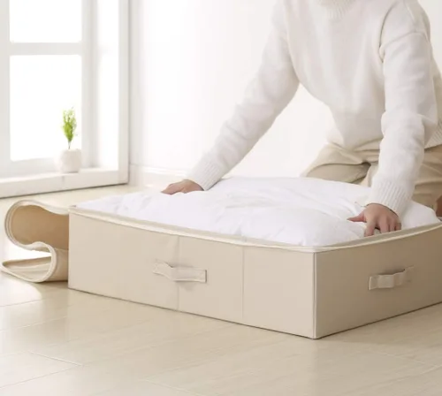 Miniatura 7 de iwill CREATE PRO Contenedores organizadores plegables de almacenamiento para zapatos debajo de la cama con tapa, cesta organizadora de ropa debajo