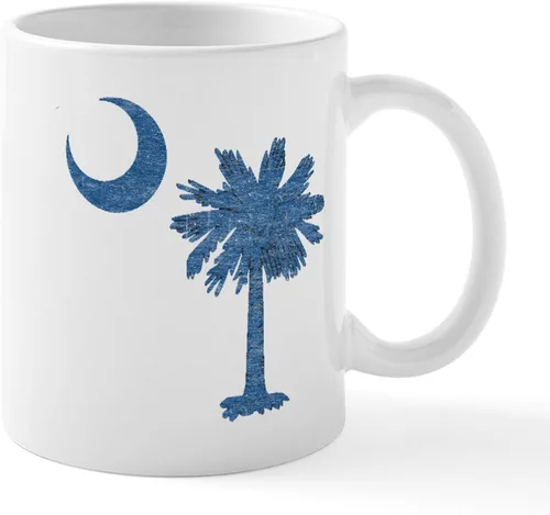 Miniatura 26 de CafePress Taza de café de cerámica de 11 oz (11.0 fl oz) de la bandera de Carolina del Sur Taza con la bandera de Carolina del Sur