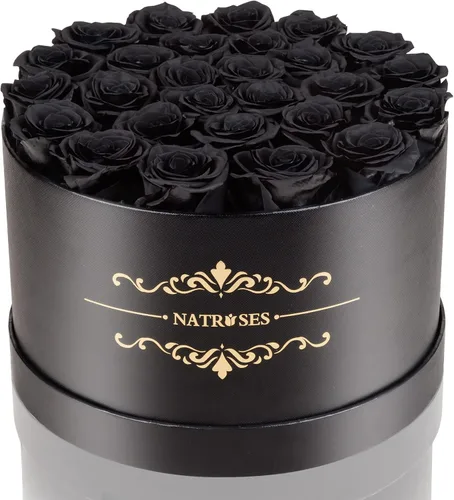 Miniatura 9 de NATROSES 27 Rosas Preservadas para Siempre en una Caja, Flores Preservadas para Entrega de Cumpleaños, para Mamá, Buttermilk Suero de mantequilla