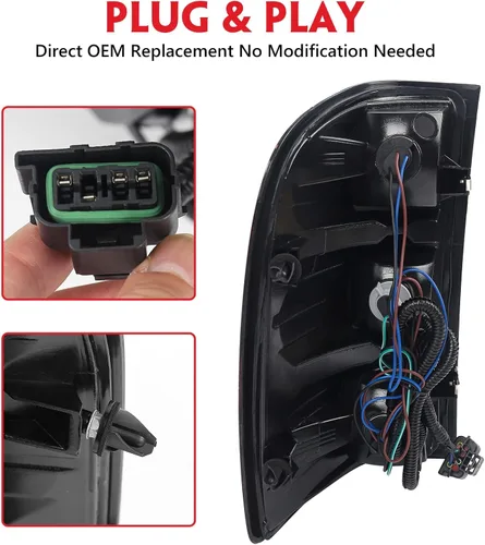Miniatura 4 de Ensamble de luz trasera derecha Huray para Chevy Silverado 2007-2013 1500 2500 HD 3500 HD lámpara de freno trasera estilo OE 25958483 GM2801207