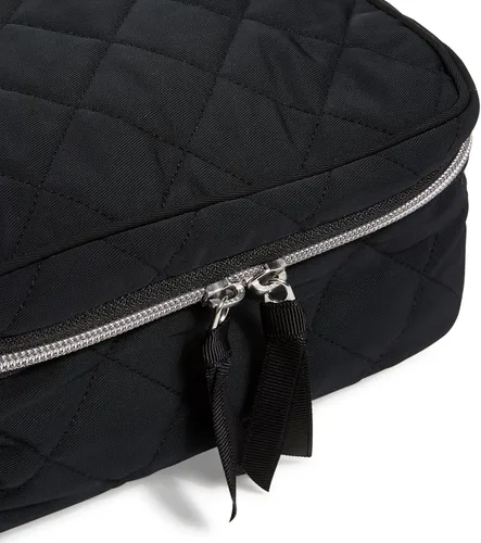 Miniatura 3 de Organizador de viaje colgante con cremallera de sarga de rendimiento para mujer, Negro