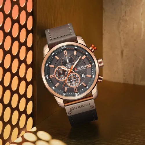 Miniatura 2 de FANMIS Reloj deportivo de cuarzo analógico militar para hombre, cronógrafo, clásico, casual, vestido de negocios, impermeable, reloj de pulsera