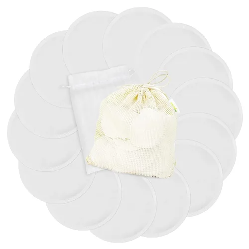 Miniatura 16 de wegreeco Almohadillas de lactancia para el pecho (paquete de 14) + bolsa de lavandería y bolsa de almacenamiento de viaje, 4.7 pulgadas