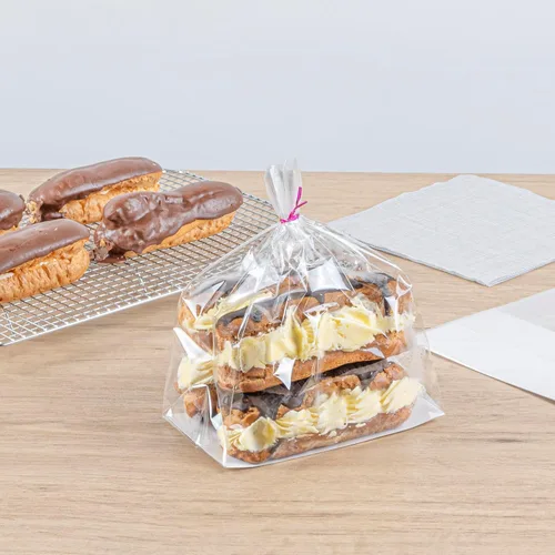 Miniatura 2 de Restaurantware Bolsas para Sándwich de Sellado Térmico de Fondo Plano Bolsas de Alimentos Sellables al Calor - Bolsa con Fuelle con Inserto de Papel