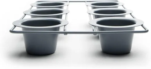 Miniatura 12 de Fox Run Molde Antiadherente para Popovers, Molde para Pudín Yorkshire de 6 Tazas, Gris