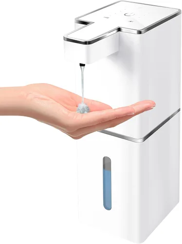 Miniatura 8 de Dispensador Automático de Jabón Espumoso Sin Contacto 380ml/12.8oz Dispensador de Jabón de Manos Recargable Montado en Pared Bomba de Jabón Espumoso