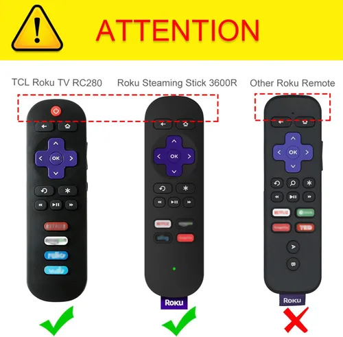 Miniatura 2 de Fintie Funda protectora para Roku Steaming Stick 3600R, TCL Roku TV RC280 RC282 Remote - CaseBot (serie Peine Miel), ligera (antideslizante) a