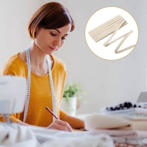 Miniatura 6 de Shappy Banda elástica para coser de punto de 1/2 pulgada x 11 yardas (beige)