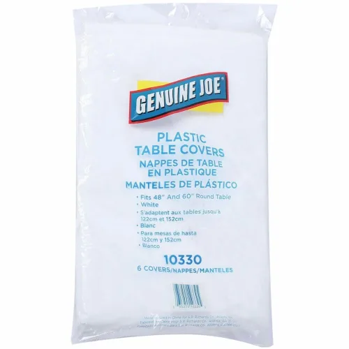 Genuine Joe GJO10330 Mantel cobertor de plástico para mesa redonda, 24