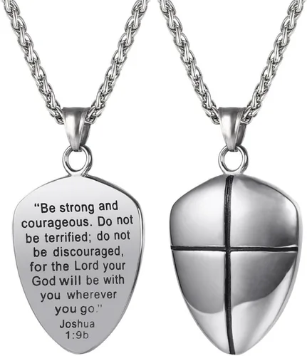 Miniatura 176 de U7 Saint Benedict/Michael Medal Necklace, 316L Stainless Steel Virgin Mary Necklace for Men Women, Bible Verse Protection Necklace Catholic