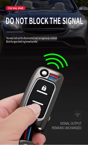 Miniatura 2 de Funda para llavero FOTON Tunland Auman TOANO SAUVANA Accesorios Aleación+Carcasa de TPU con llaveros Smart Remote Auto Key Protector-2 Botón Negro