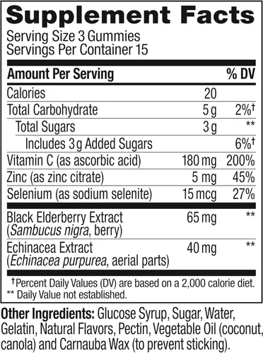 Miniatura 7 de Olly Gummy Active Immunity+Elderberry, 45 gomitas (1 paquete), sabor a bayas