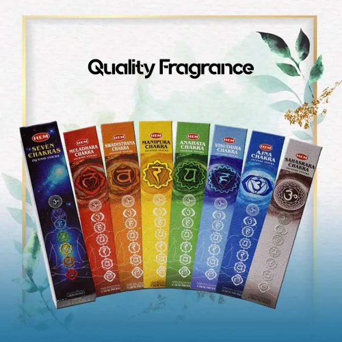 Miniatura 2 de Hem Seven Chakras - Varitas de incienso - Juego variado de 35 varillas (7 paquetes de fragancias) - Incienso aromático para meditación, yoga