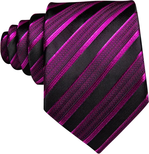 Miniatura 308 de Barry.Wang Juego de corbatas para hombre, corbata de seda a rayas, tejido a cuadros, gemelos formales, negocios, boda