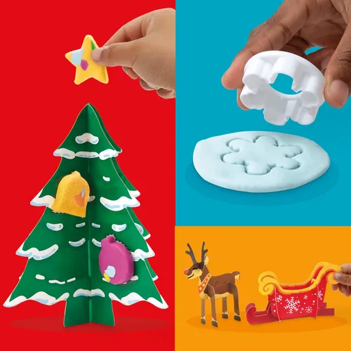 Miniatura 3 de Calendario de Adviento de Play-Doh para niños, cuenta regresiva de 24 días, múltiples regalos sorpresa detrás de cada puerta, manualidades y artes