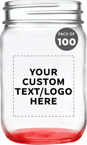 Miniatura 25 de DISCOUNT PROMOS Tarros de vidrio decorativos personalizados de 12 onzas, juego de 50 unidades, tarros de vidrio para avena durante la noche, dulces