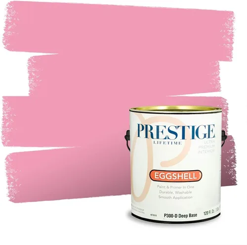 Miniatura 477 de Prestige Paints Pintura exterior e imprimación en uno, 1 galón, plano, coincidencia comparable de Valspar* Amber Rose*