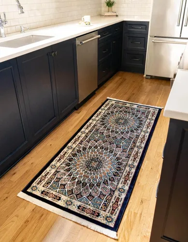 Miniatura 29 de Unique Loom Colección Narenj - Adams - Alfombra ovalada (2 pies 2 pulgadas x 3 pies 1 pulgada, color azul/borgoña)