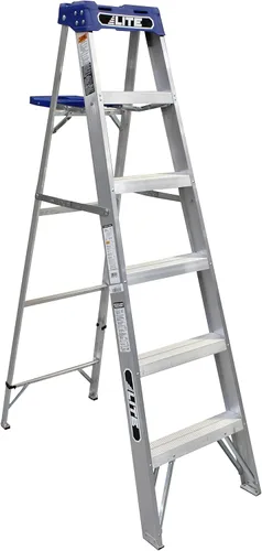 Miniatura 11 de LITE Escalera de aluminio de 4 pies con bandeja de herramientas, capacidad de carga de 250 libras, tipo I, LP-2111-04
