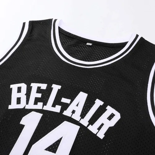 Miniatura 2 de Generies 14 The Fresh Prince of Bel Air Academy - Camiseta de baloncesto para hombre color negro Amarillo