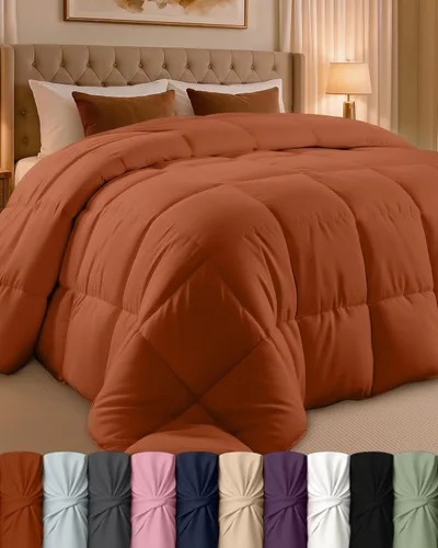 Miniatura 31 de Utopia Bedding - Juego de edredones de plumón con inserción de edredón acolchado con esquinas y pestañas, edredones alternativos cosidos en caja