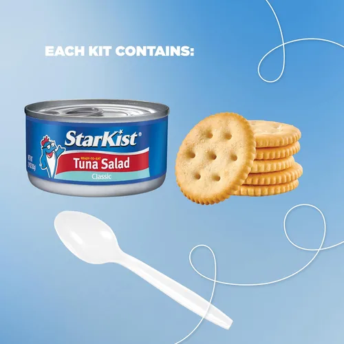 Miniatura 6 de StarKist Snack-To-Go Ready to Eat Meals Kit de ensalada de atún, 3.6 onzas (paquete de 12) Ensalada clásica de atún con galletas saladas.