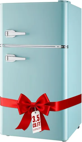 Miniatura 14 de WANAI - Refrigerador miniatura con congelador, 3.5 pies cúbicos, 2 puertas, pequeño refrigerador con características de control mecánico de 7