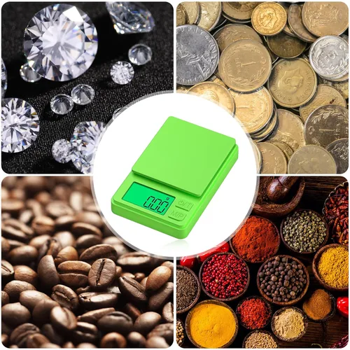 Miniatura 7 de Escala de gramos digital de bolsillo, Diyife 1000g/0.01g de alta precisión, mini escala de 7 unidades de conversión con pantalla LCD, función