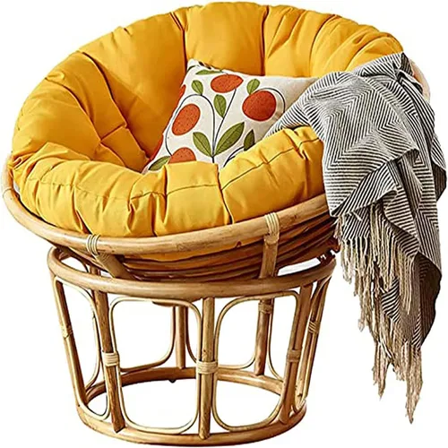 Miniatura 20 de HUHJYUGE Cojín redondo para asiento de columpio de 16 x 16 pulgadas, cojín colgante para silla de huevo, resistente al agua, para exteriores, tela