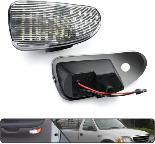 Miniatura 6 de 2 luces LED F150 para puerta de cortesía para Ford F150 1997-2003, F150 SVT Lightning 1999-2002, F250 Light Duty 1997-1999 LED rojo y blanco