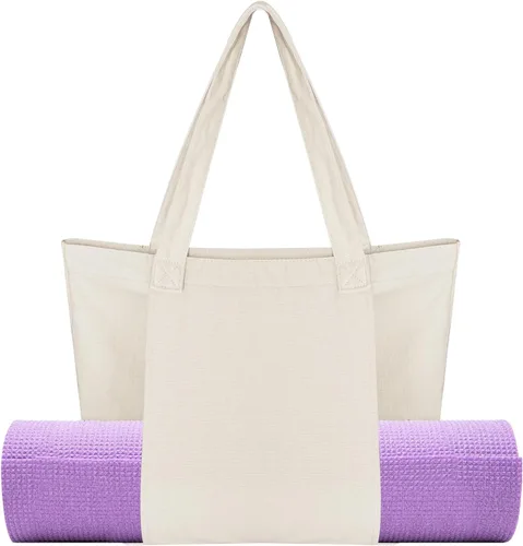 Miniatura 8 de Yoga Mat Bag for Women Canvas Bag with Yoga Mat Carrier Yoga Mat Bags for Workout Pilates Travel Beach and Gym