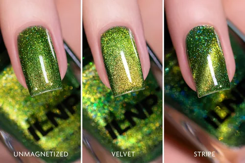 Miniatura 6 de ILNP Frankie Esmalte de uñas holográfico magnético verde monstruo