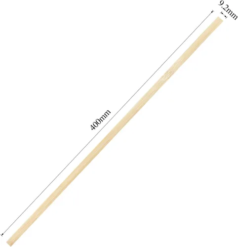 Miniatura 2 de Palitos de madera de 15.7 pulgadas para manualidades, palos de bambú natural extra largos que se pueden curvar, palos de bambú natural fuertes, 100