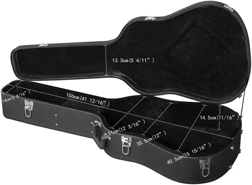 Miniatura 6 de ZeHuoGe Guitar Cases Hard Shell for Acoustic Guitars, Blakc Wooden Case for 41" Acoustic Guitar Wooden Hard Shell Case Lockable (For Acoustic Guitar)