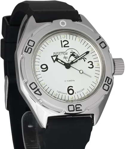 Miniatura 2 de Vostok Anfibio automático para hombre de cuerda automática Diver Amphibia 710 710919 caso reloj de pulsera
