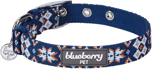 Miniatura 13 de Blueberry Pet - Collar ajustable para perro con forma de diamantes tribales del sudoeste en francés rosa con hebilla de metal, cuello 9-12.5