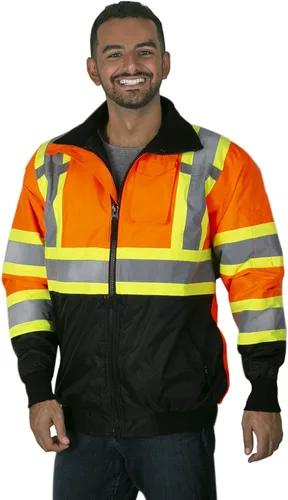 Miniatura 5 de JORESTECH Chaqueta de seguridad reflectante ANSI/ISEA 107-2015 y CSA Z96 compatible con la chaqueta de trabajo Naranja