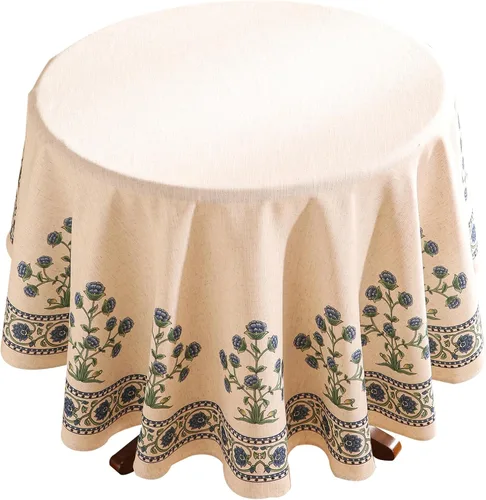 Miniatura 81 de patdrea - Mantel de lino floral, grueso, decorativo y francés para mesas rectangulares o cuadradas, para cocina y comedor, 55 x 79 pulgadas