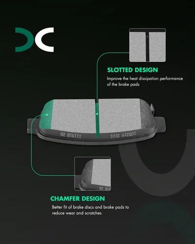 Miniatura 2 de SCITOO D1468 Kits de pastillas de freno semi-metálicas traseras Compatibles con Buick Cascada/Encore/Verano, para Chevrolet Cruze/Cruze