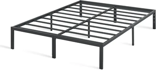 PrimaSleep Base de cama antideslizante de listones de acero resistente de 14 pulgadas, base de cama de plataforma de fácil montaje, base de colchón