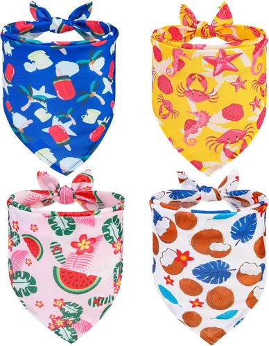 Miniatura 24 de EXPAWLORER Bandanas de Halloween para perro, paquete de 4 bandanas reversibles para perros para disfraz de niños y niñas, bufandas triangulares