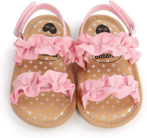 Miniatura 21 de Sandalias de verano para bebés, niñas y niños, unisex, antideslizantes, suela suave, transpirable, para primeros pasos, zapatos de playa al aire